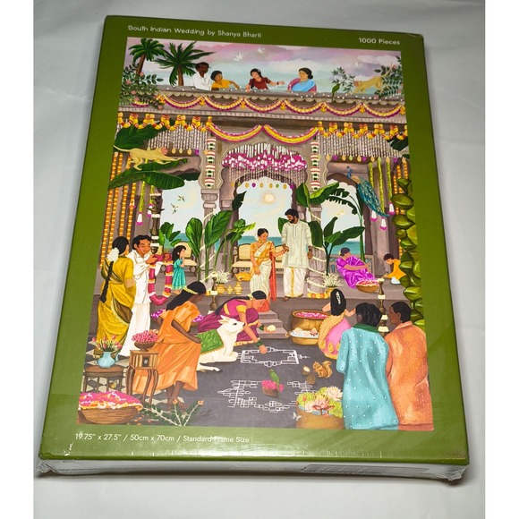 Good Fortune Puzzle Co. Other - Good Fortune Puzzle Co South Indian Wedding 1000 Piece Puzzle Shanya Bharti